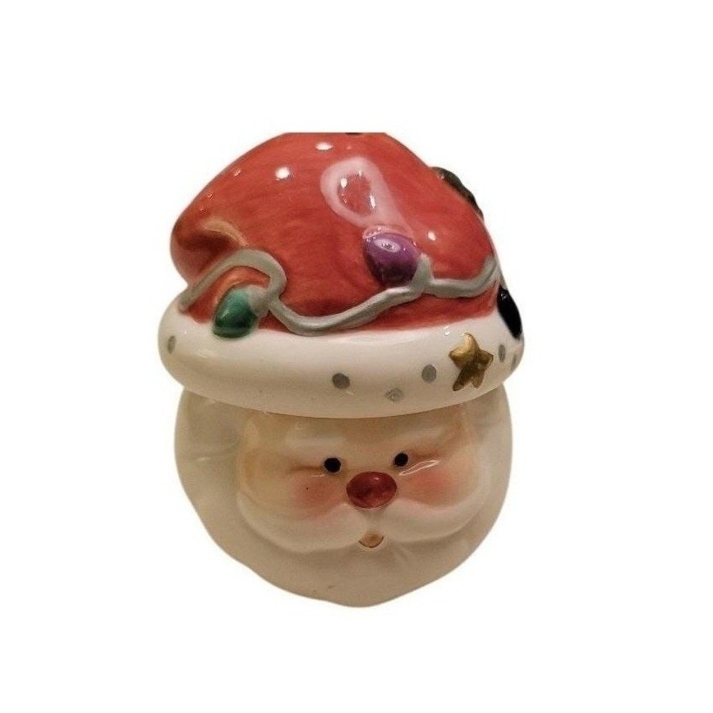 Vintage Santa Claus Ceramic Salt and Pepper Shakers, Whimsical Christmas Table